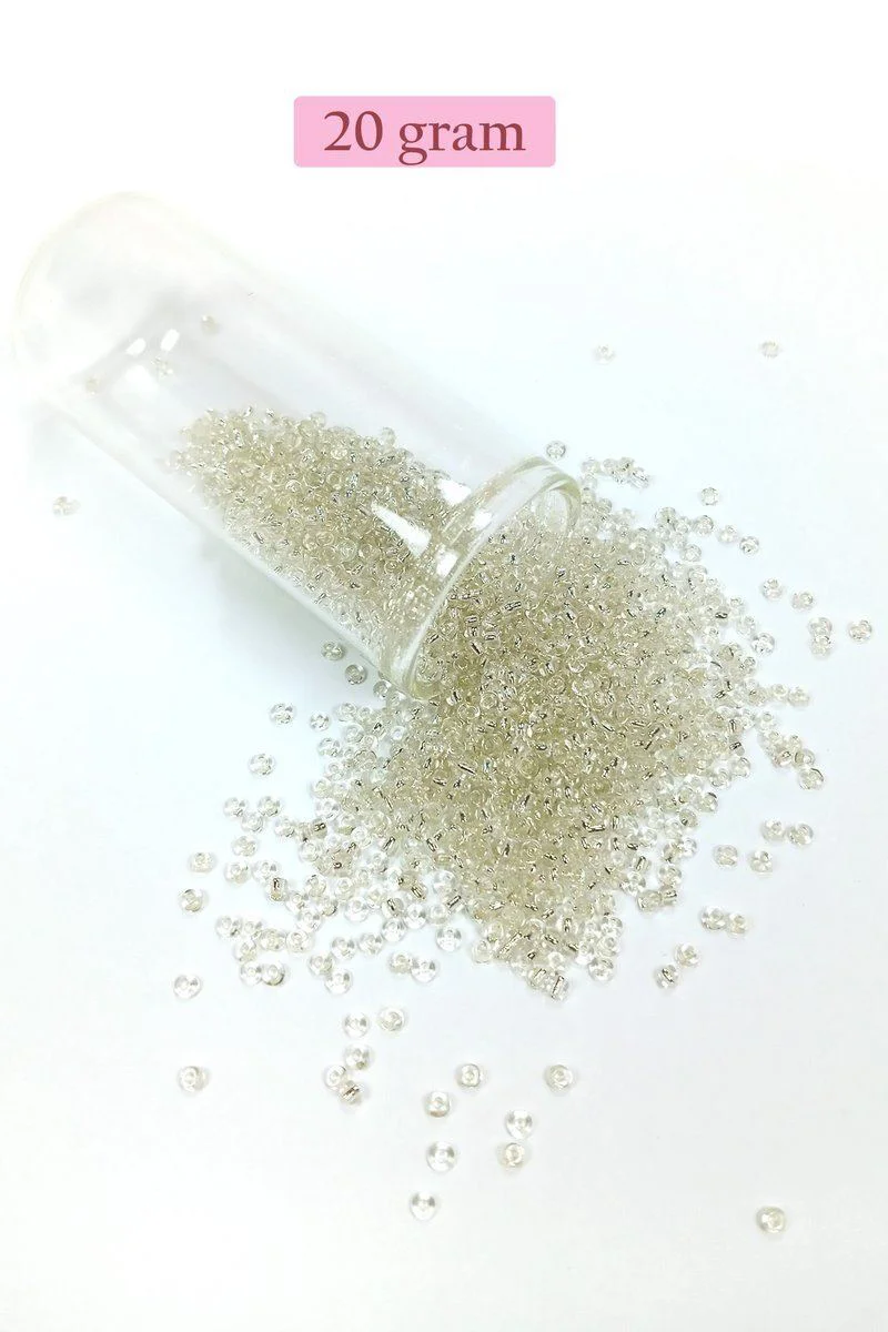 Dökme Cam Kum Boncuk (11/0) 2 mm Şeffaf Beyaz 20 Gram - El Sanatları ve Takı Yapımı İçin Yüksek Kalite Cam Boncuk Fiyatı, Yorumları ve Özellikleri