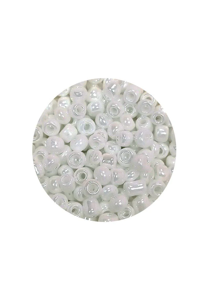 Dökme Cam Kum Boncuk 8/0 - 3 mm İnci Beyaz 20 Gram, El İşleri ve Takı Yapımı İçin Yüksek Kalite