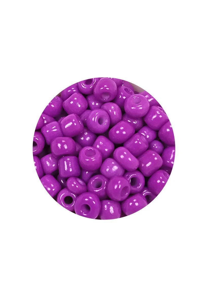 Dökme Cam Kum Boncuk 4 mm 6/0 - Koyu Eflatun 60 Gr - El Yapımı Takı ve Aksesuar İçin