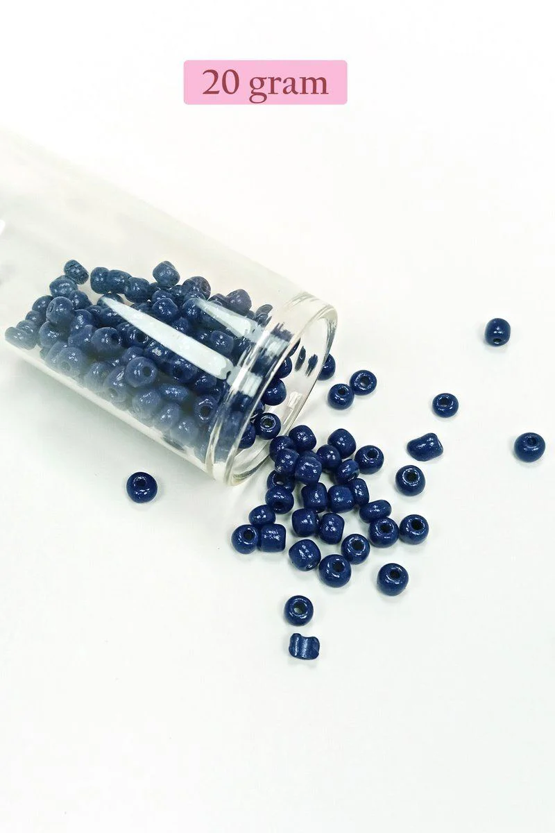 Dökme Cam Kum Boncuk 6/0 (4 mm) Lacivert - 20 Gram, El İşleri ve Takı Yapımı İçin Güvenilir Dökme Cam Kum Boncuk 6/0 (4 mm) Lacivert - 20 Gram, El İşleri ve Takı Yapımı İçin Güvenilir