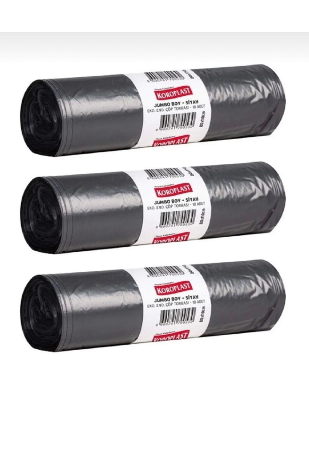 Atmacayapi Dökme Jumbo Boy Çöp Torbasi 20 Ad. Siyah 80 X 110 Cm