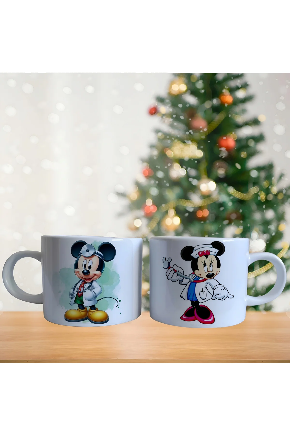 Doktor ve Hemşire Mickey Kahve Fincan Takımı 004