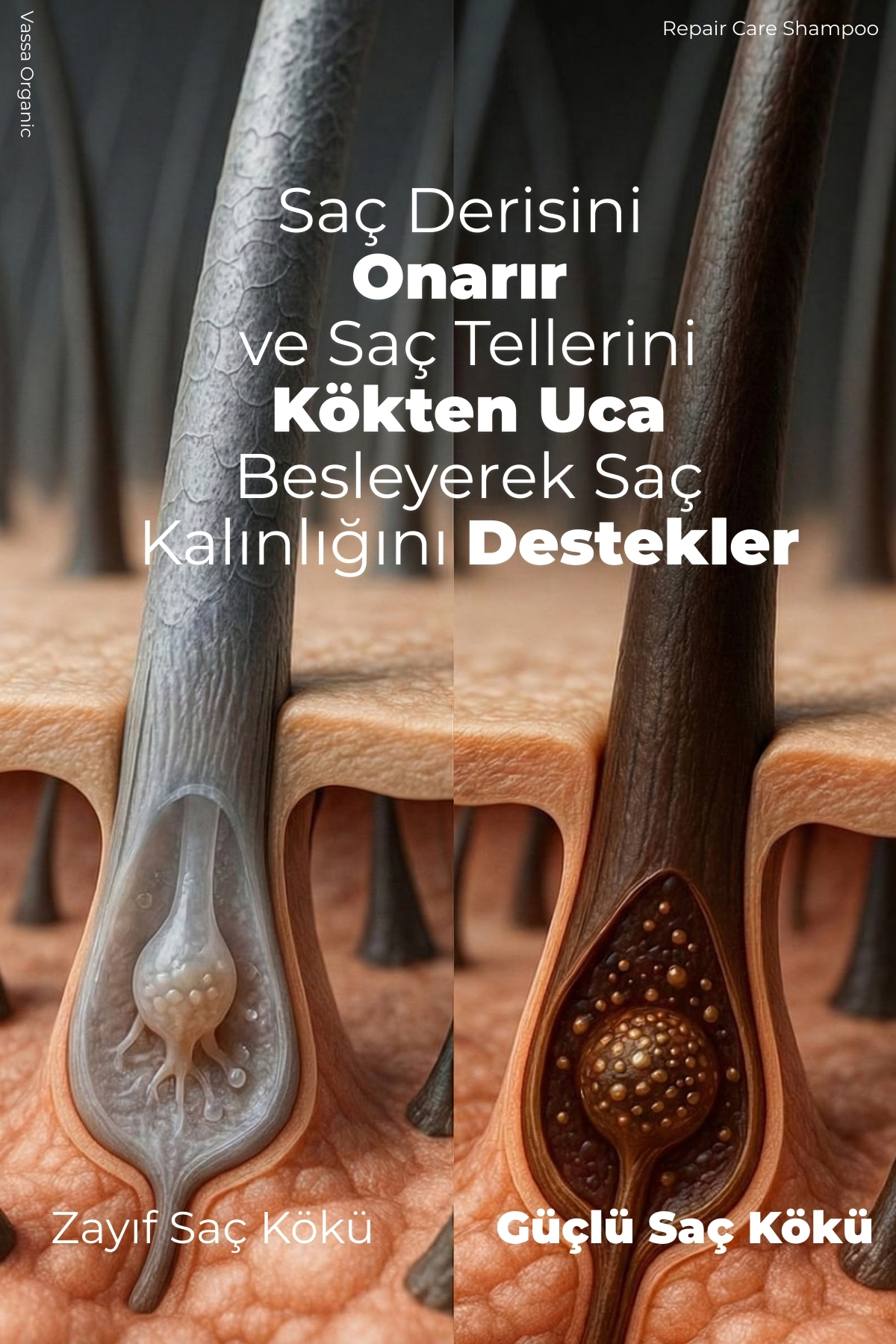 Dökülme Karşıtı ve Hızlı Uzama Etkili Şampuan – Tuzsuz ve Sülfatsız Şampuan 400 ml