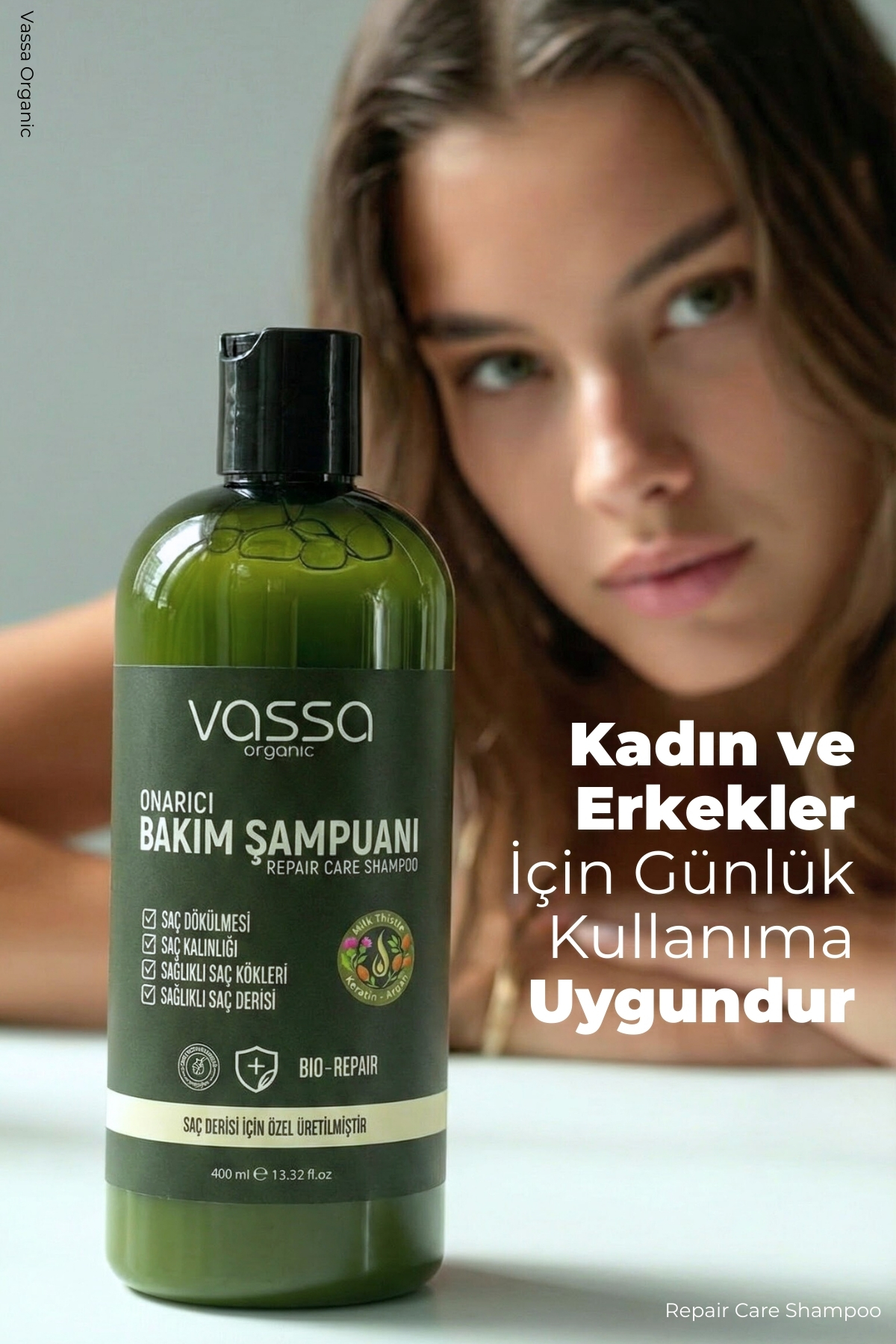 Dökülme Karşıtı ve Hızlı Uzama Etkili Şampuan – Tuzsuz ve Sülfatsız Şampuan 400 ml