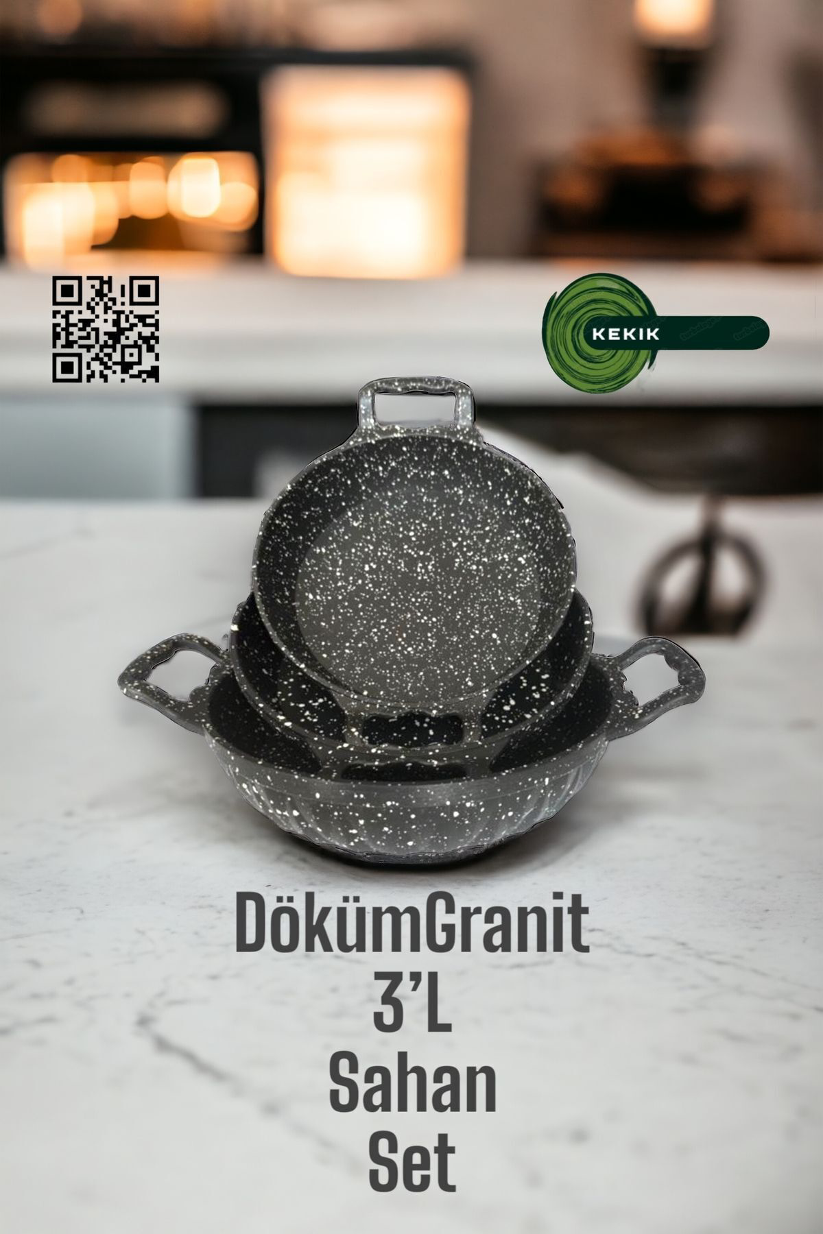 Döküm Alüminyum 3'lü Sahan Seti