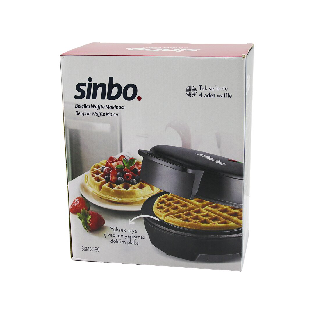 DÖKÜM  BELÇİKA WAFFLE MAKİNESİ  ELEKTRİKLİ   4 WAFFLE   YAPIŞMAZ 