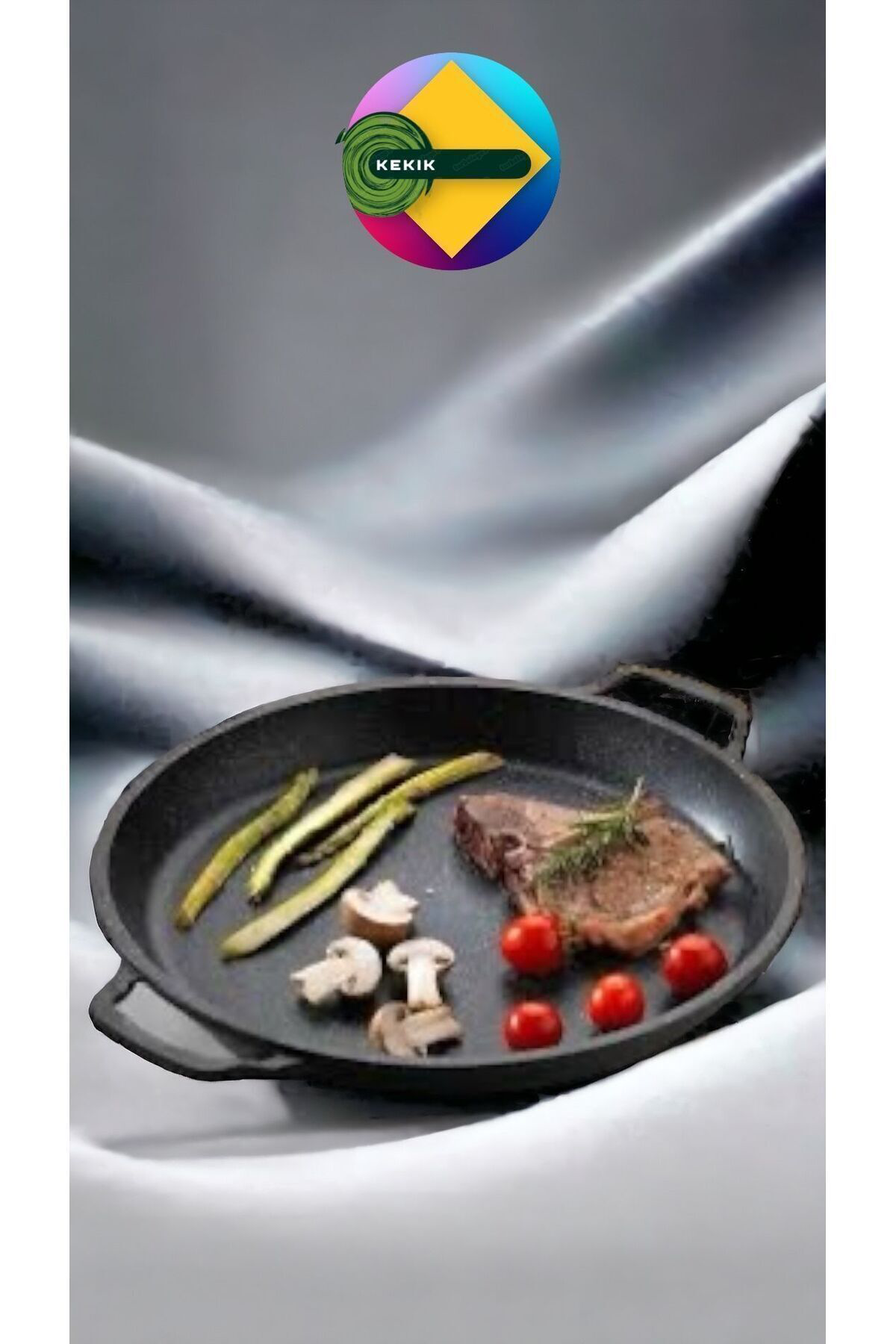 Kekikdükkan Döküm Granit 36Cm Et&Balik İzgara