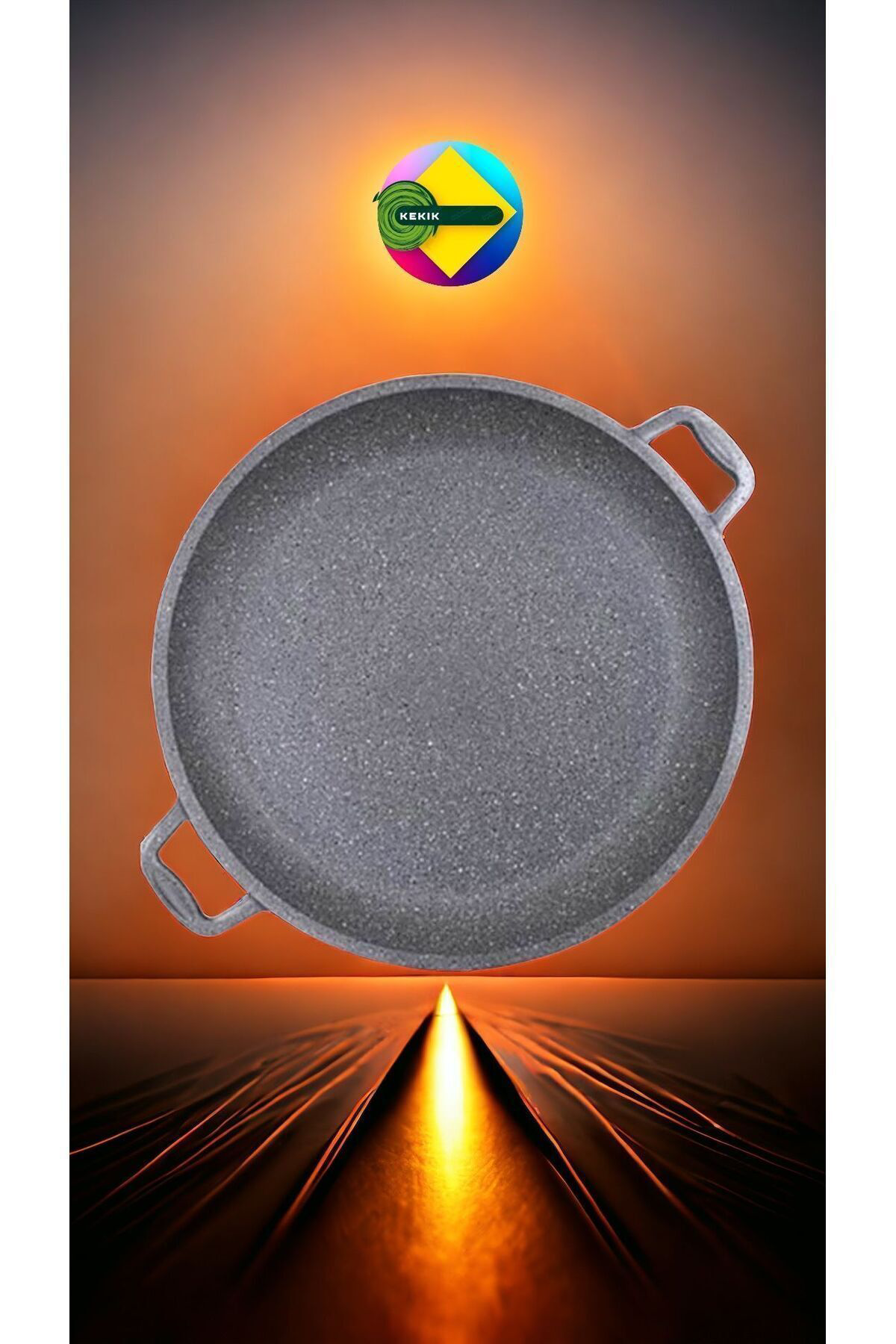 Kekikdükkan Döküm Granit 36Cm Kavurma&Bazlama Tavası