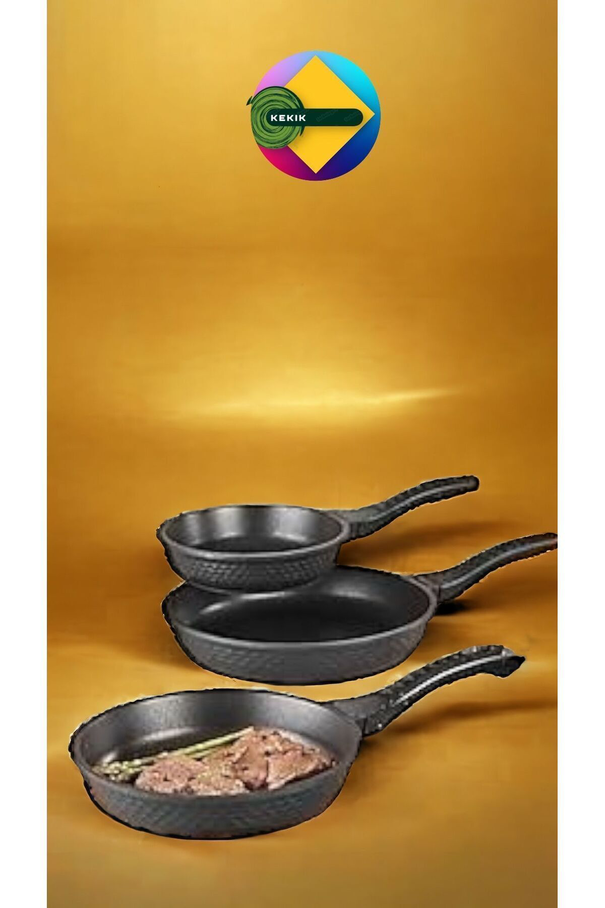 Döküm Granit 3'Lü Tava Seti