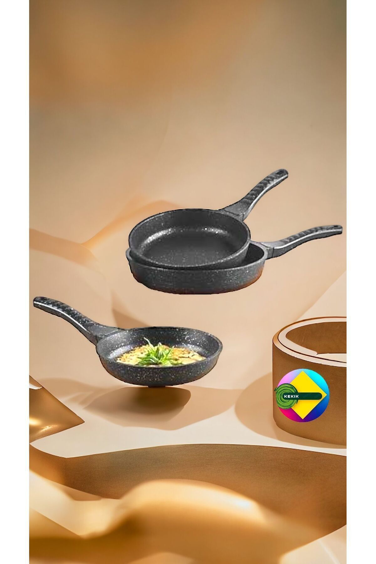 Döküm Granit 3'Lü Tava Seti