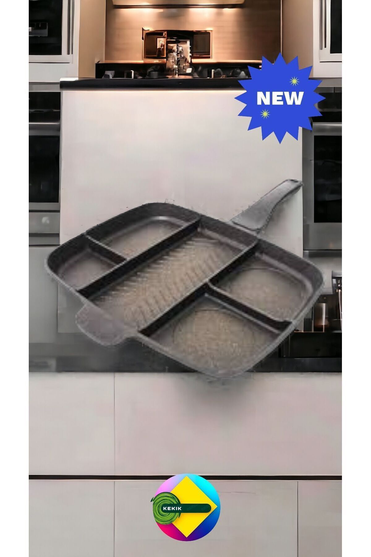 Kekikdükkan Döküm Granit Beş Gözlü Kamp & Akilli Tava