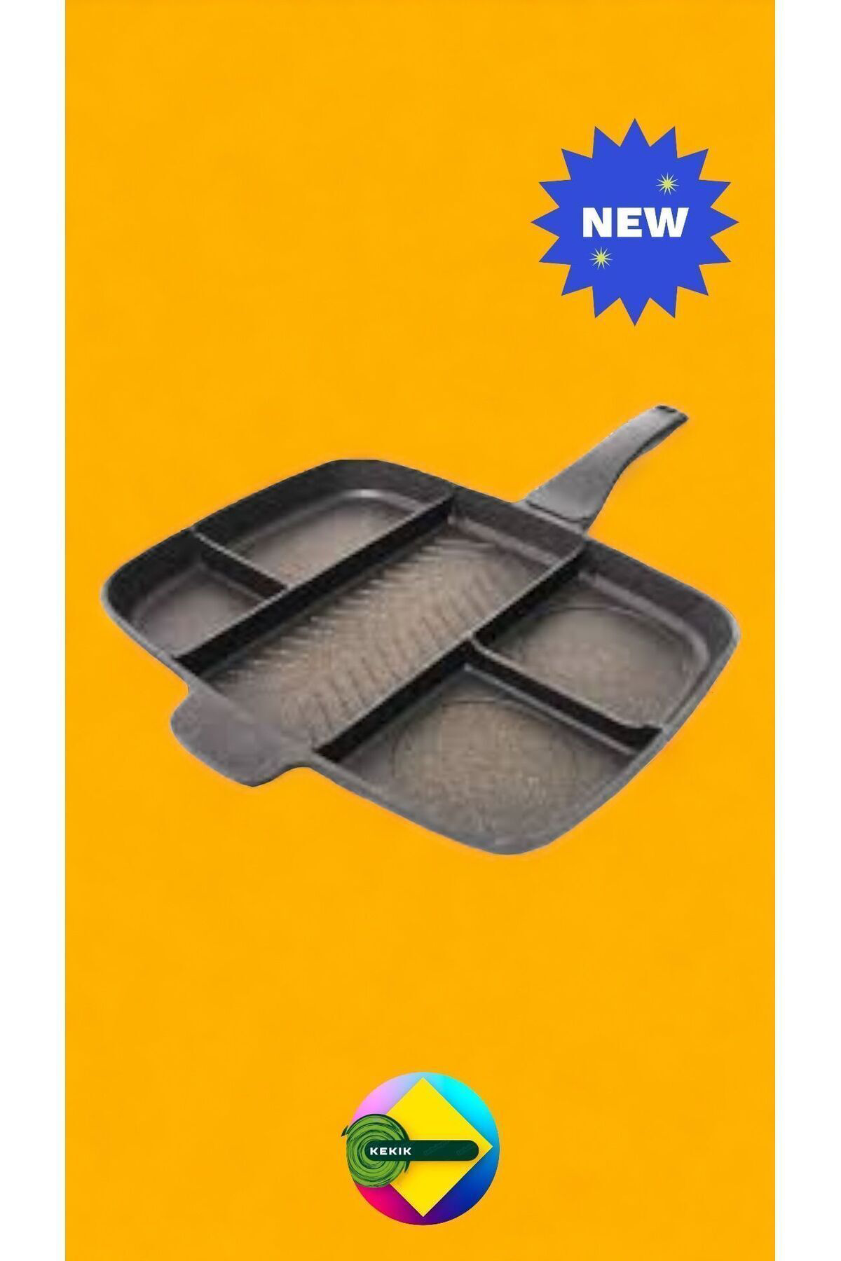 Kekikdükkan Döküm Granit Beş Gözlü Kamp & Akilli Tava