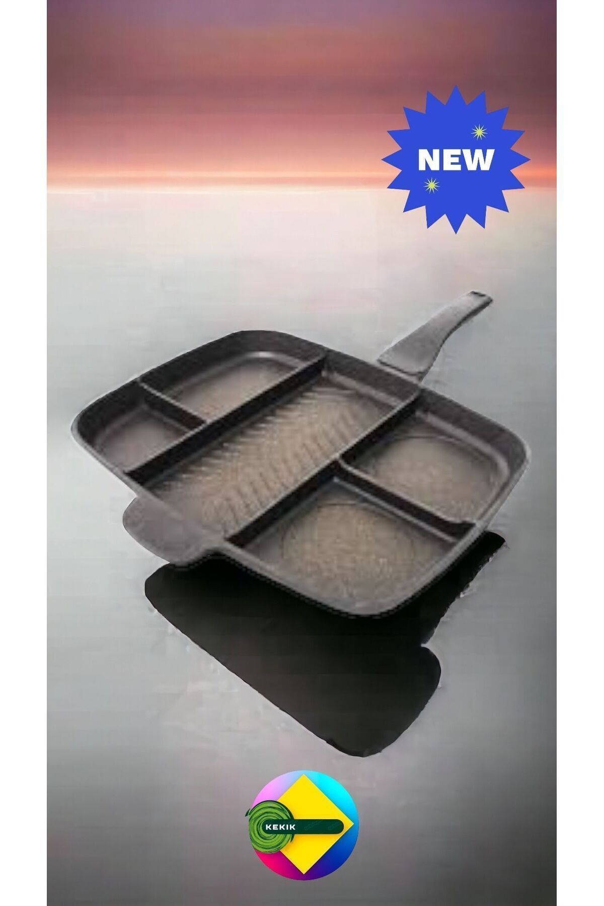 Kekikdükkan Döküm Granit Beş Gözlü Kamp & Akilli Tava