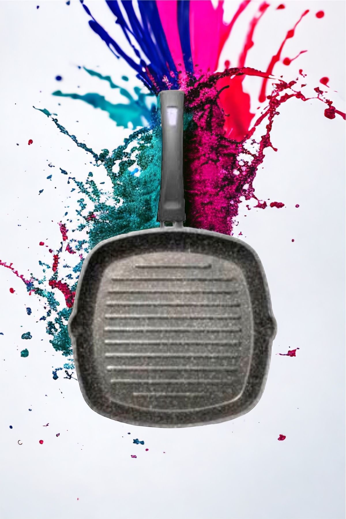 Döküm Granit Kare Izgara Tava