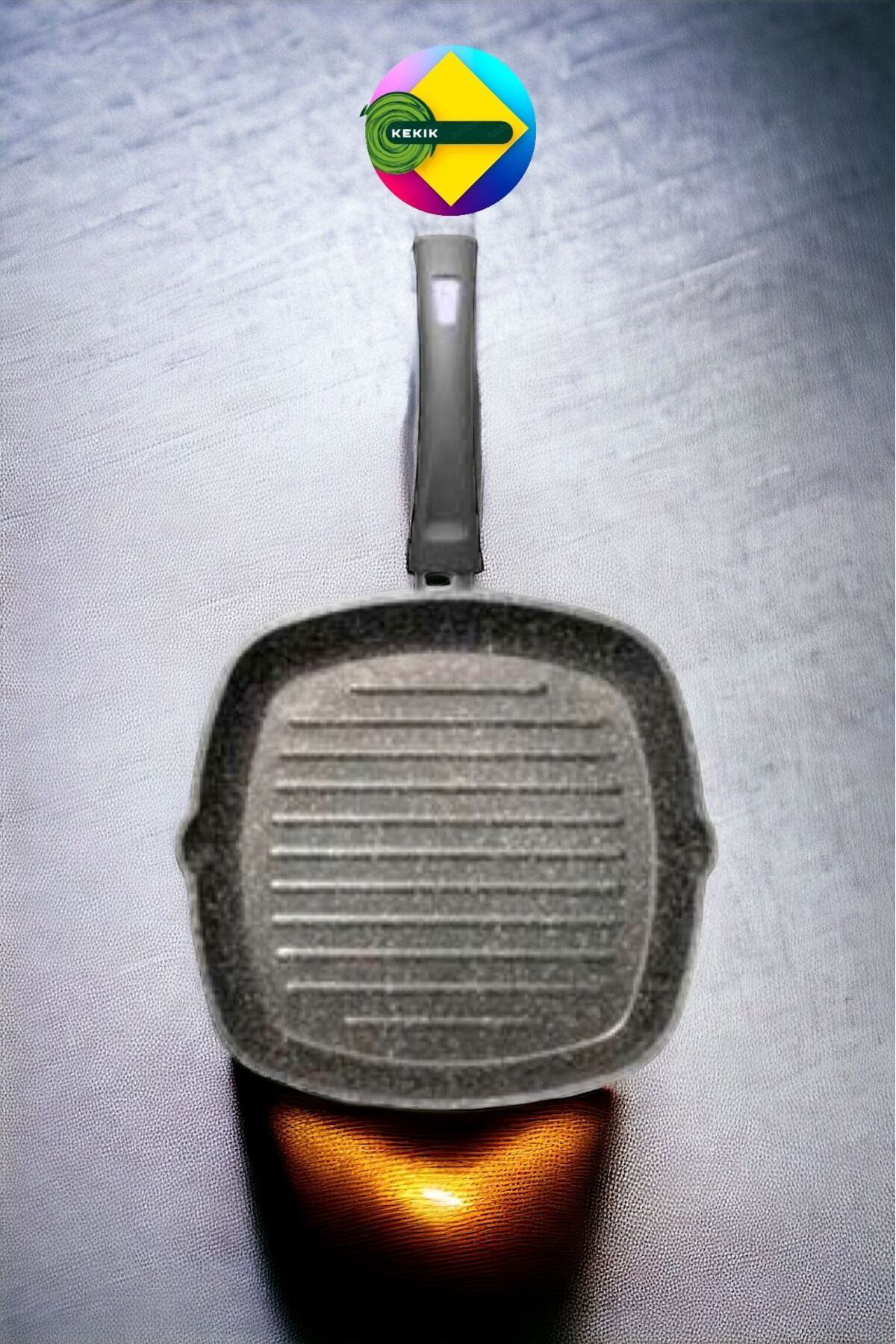 Döküm Granit Kare Izgara Tava