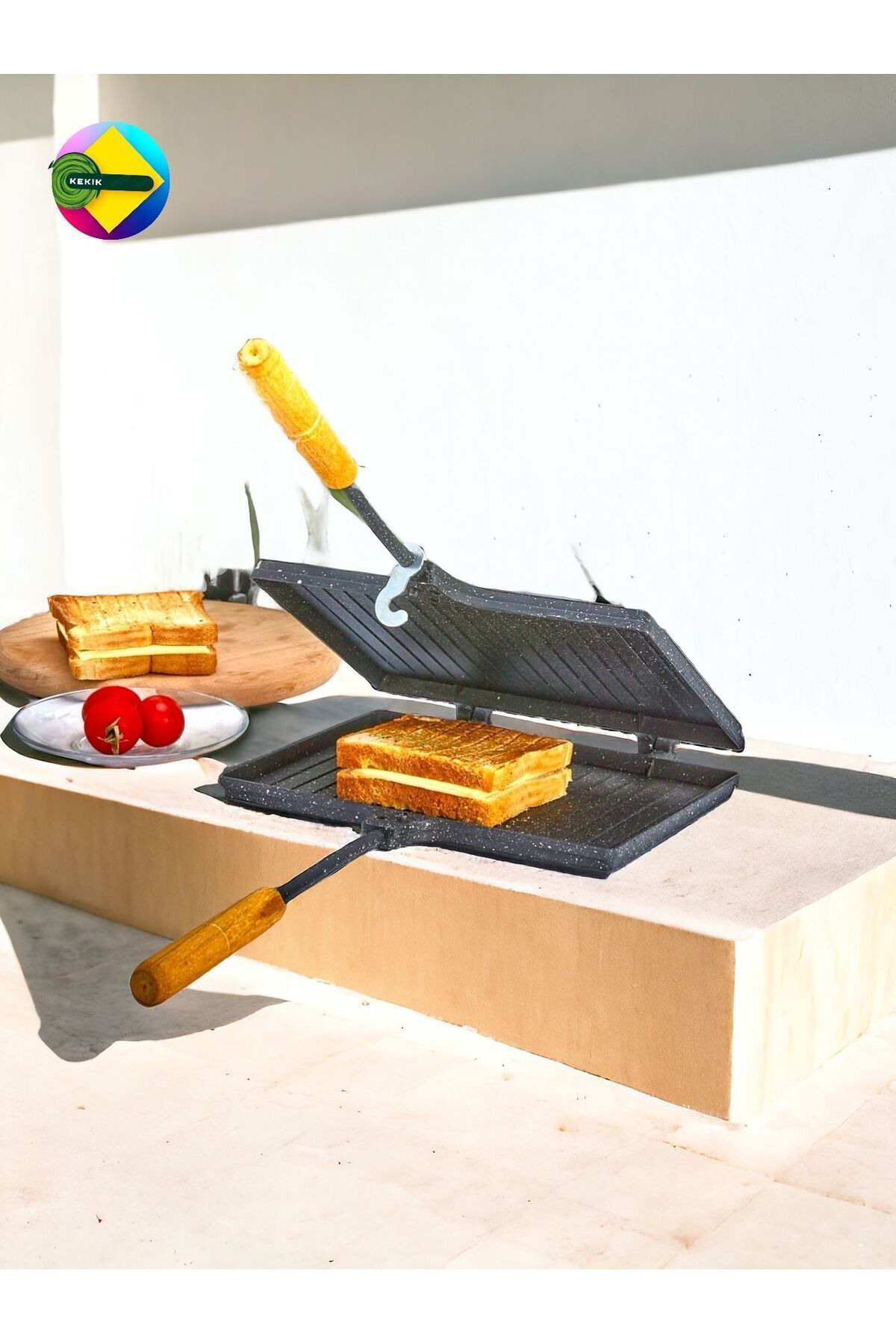 Kekikdükkan Döküm İç&Dış Granit Ocak Üstü Tost Tavası