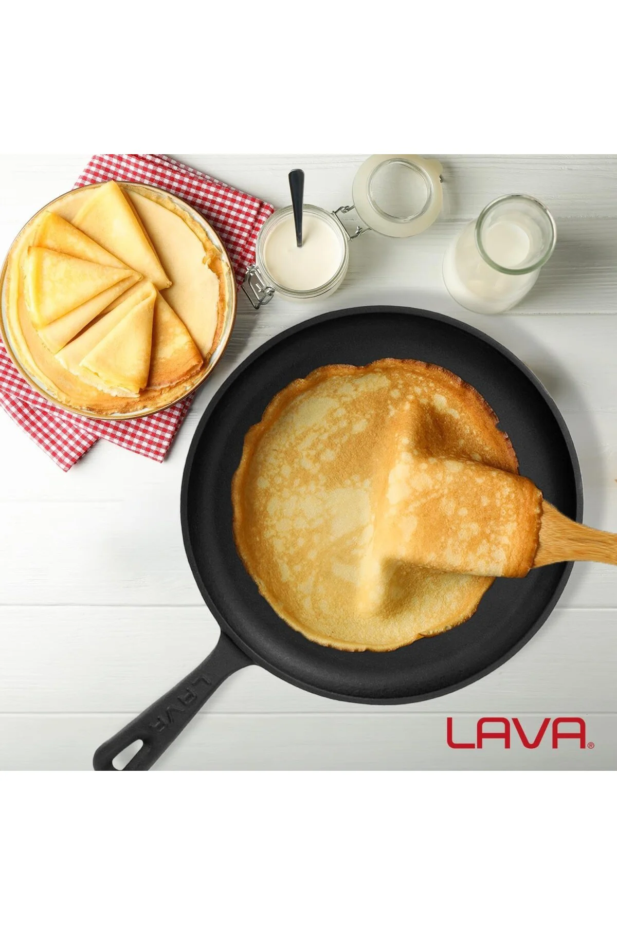 Döküm Krep / Pizza / Pancake Tavası, Yuvarlak Metal Saplı 26cm Si Döküm Krep / Pizza / Pancake Tavası, Yuvarlak Metal Saplı 26cm Si