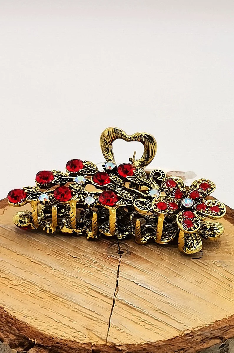Döküm Metal Renkli Taşlı Lüks Toka