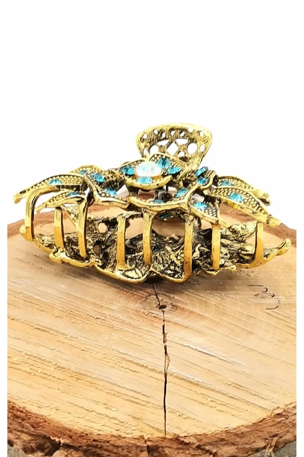 Döküm Metal Renkli Taşlı Lüks Toka