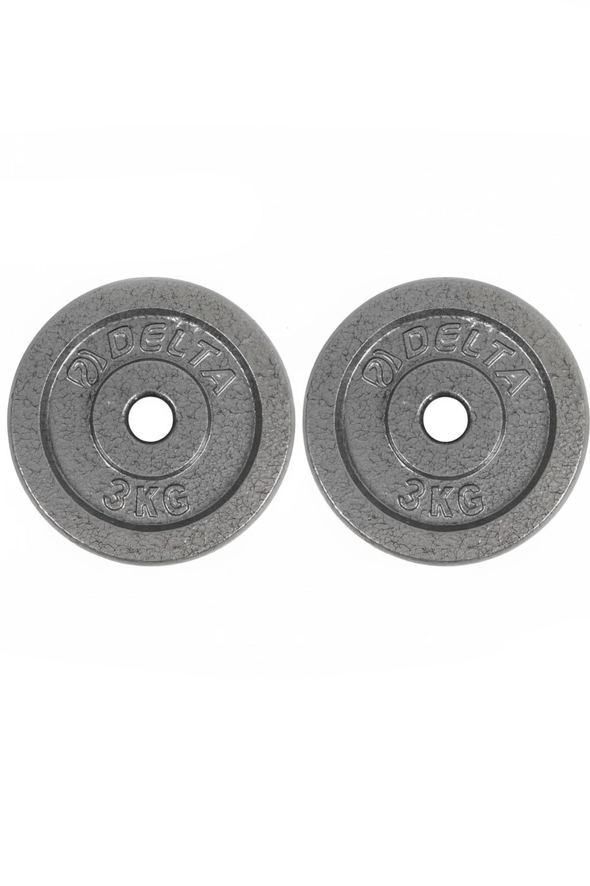 Delta Döküm Plaka Gri 3 Kg X 2 Adet Toplam 6 Kg | Ağırlık Dambıl Plakas