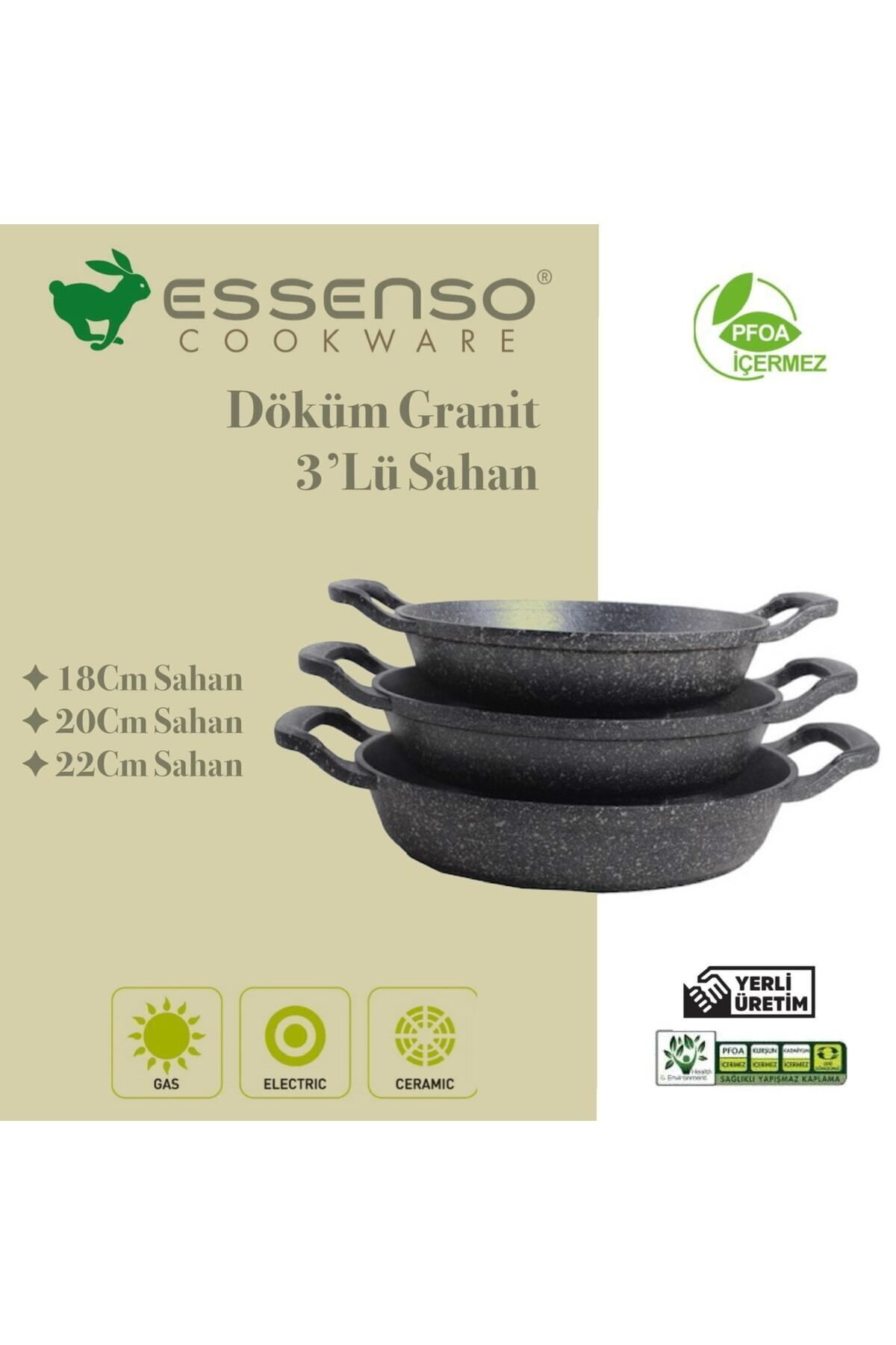 Döküm Üçlü Sahan Seti 18cm 20cm 22cm