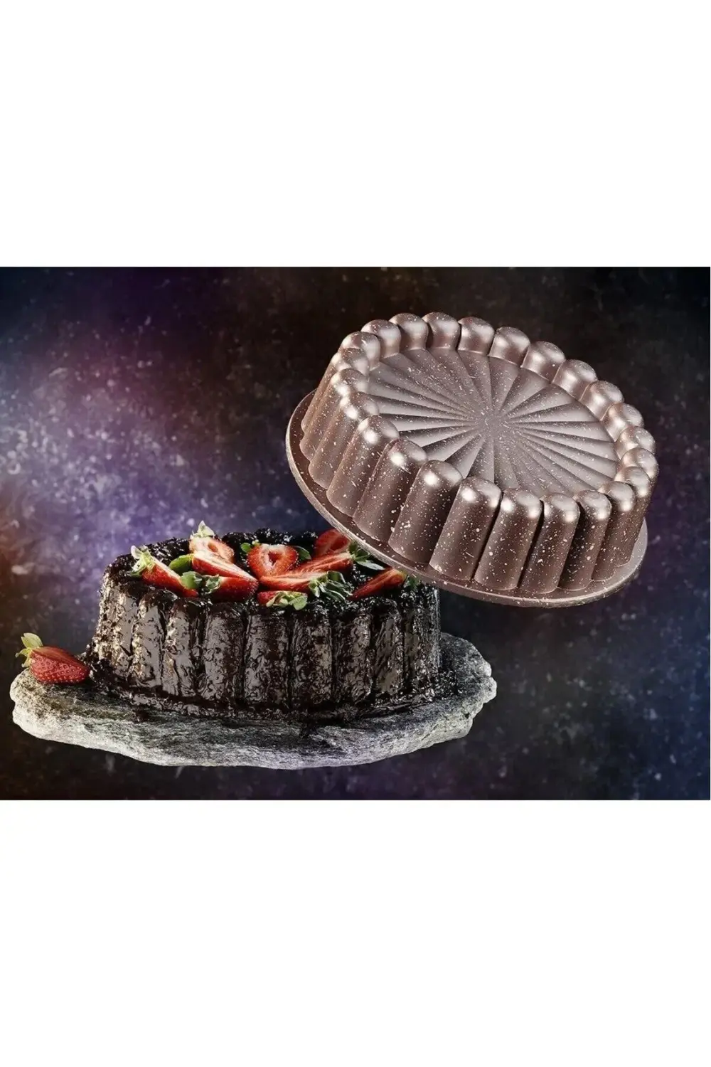 Döküm Yanmaz Yapışmaz Granit Kek Kalıbı Altair Rose