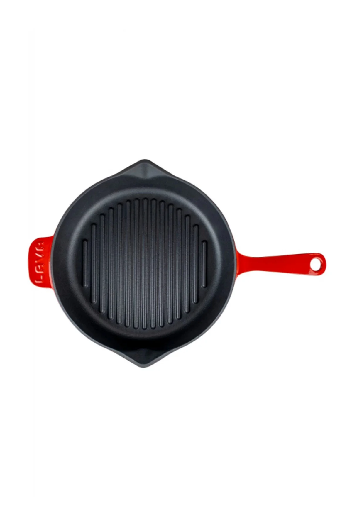 Döküm Yuvarlak Izgara Tava Döküm Demir Yekpare Saplı Çap(Ø)28cm.