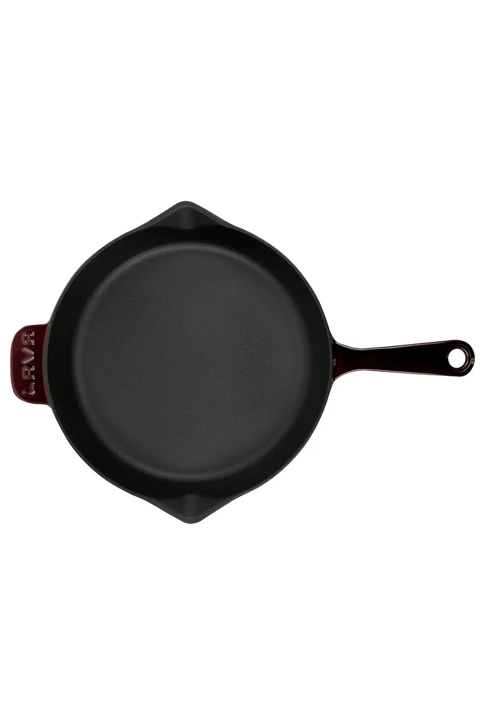 Döküm Yuvarlak Kızartma Tavası Döküm Demir Yekpare Saplı Premium