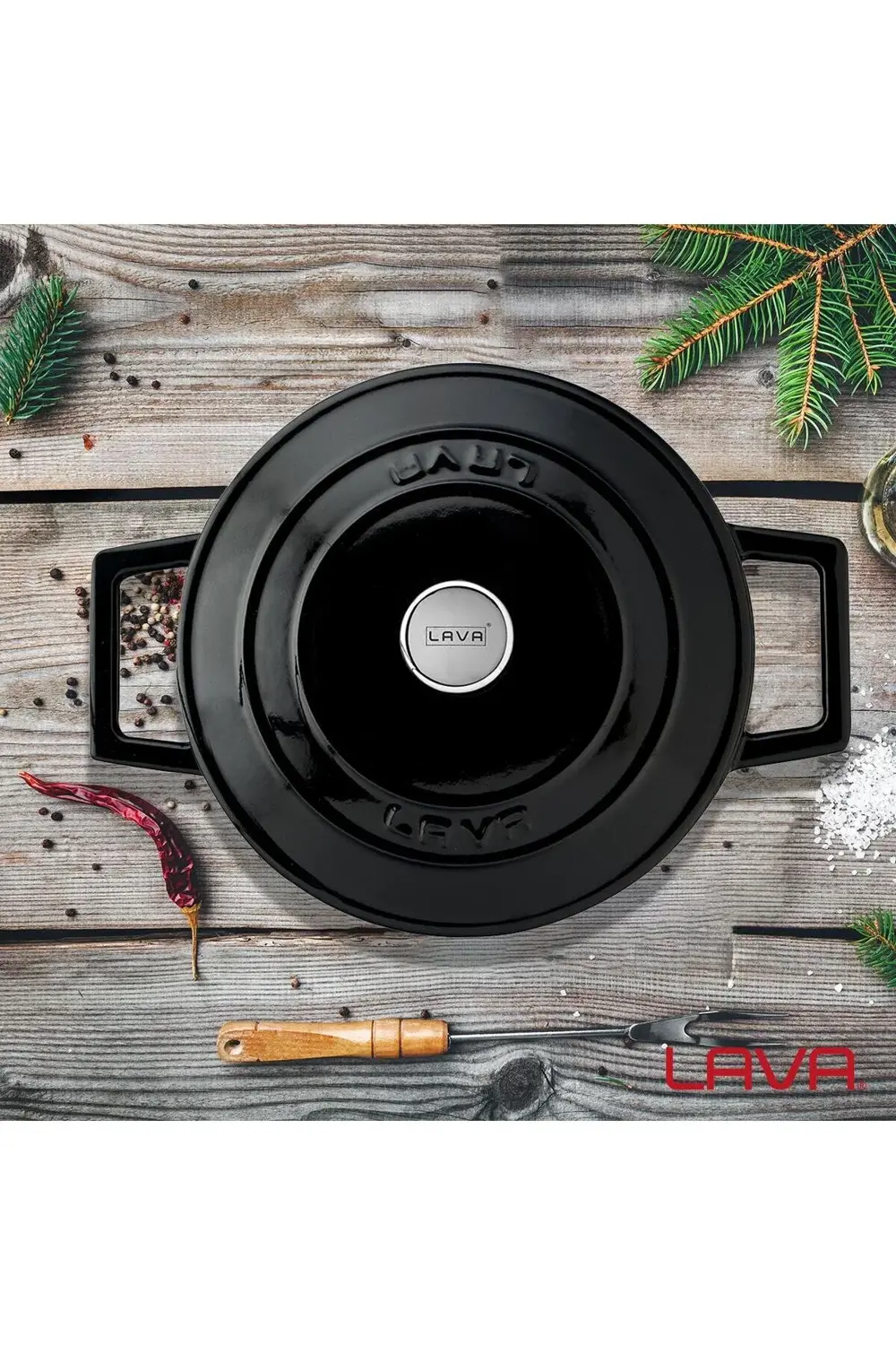 Döküm Yuvarlak Tencere. Folk Çap(Ø)20cm.