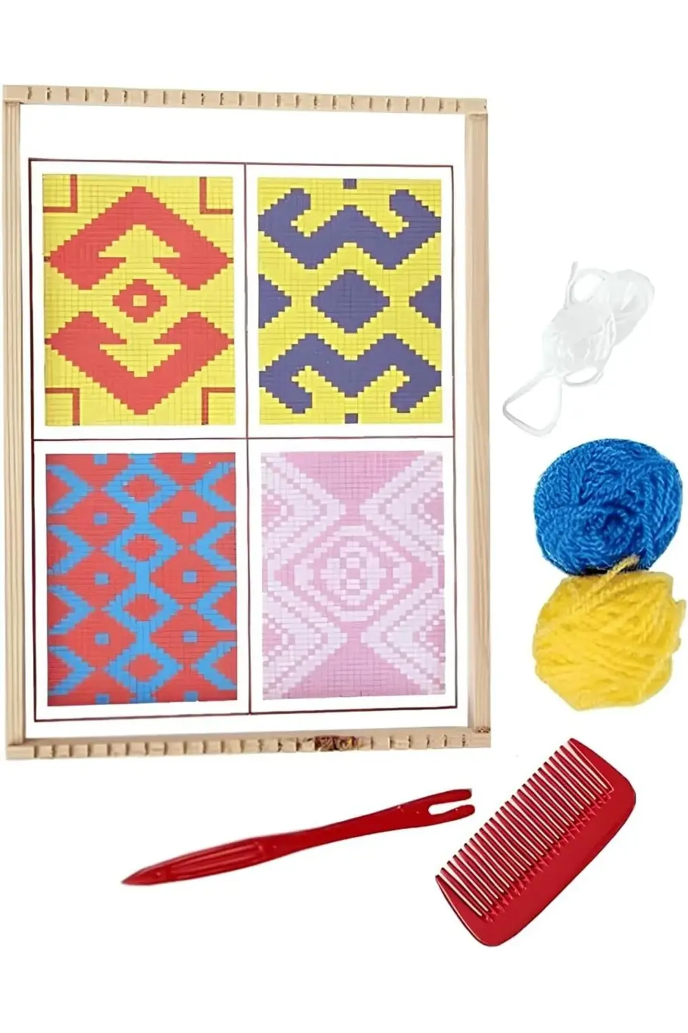 Dokuma Tezgahı ve Seti – Ahşap Halı Dokuma Projesi 1184728