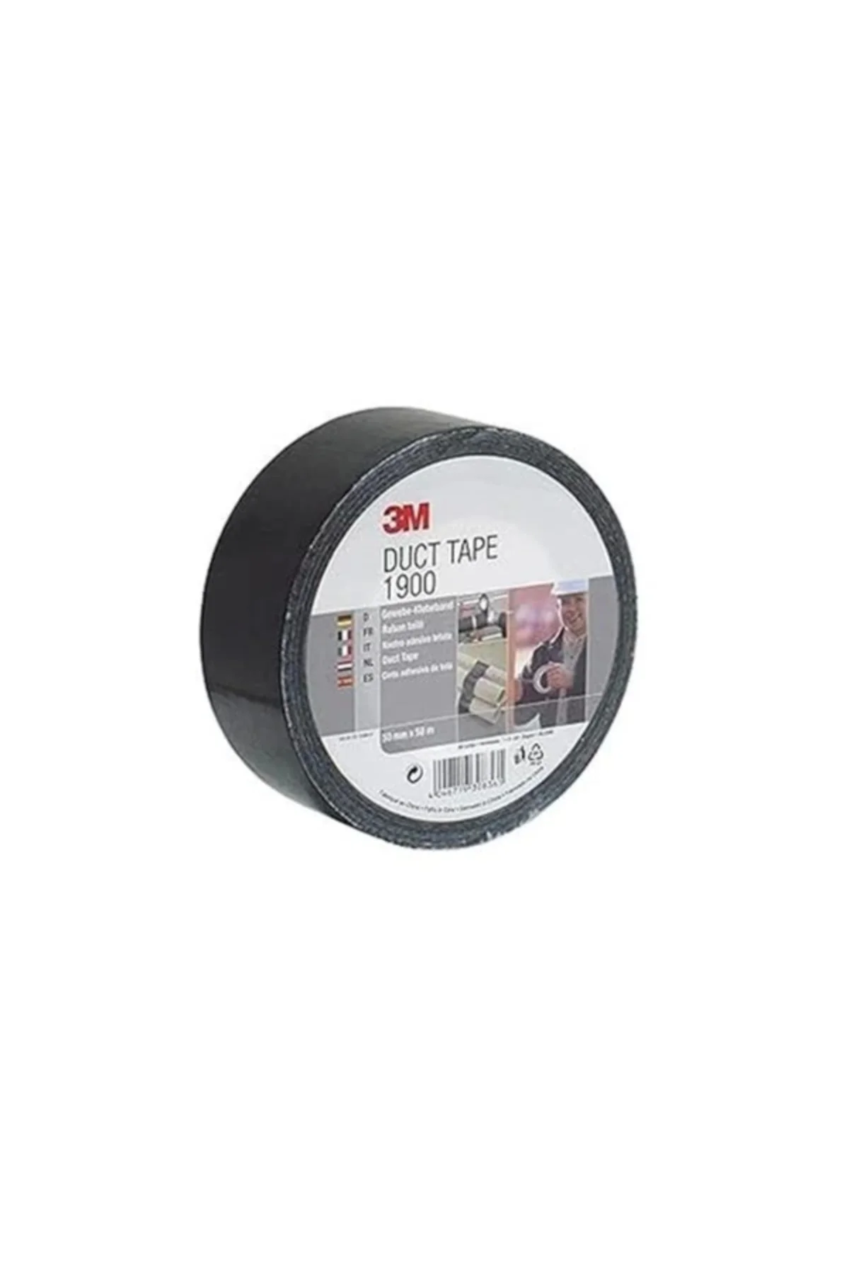 Dokuma yapışkan bant 1900, kanal, güçlü panzer bant, onarım bandı, 50 mm x 50 m, siyah (tekli