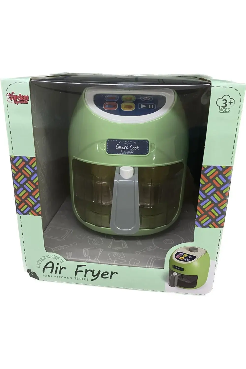 Dokunmatik Air Fryer Fritöz Set Gıdalar Renk Değiştirir.