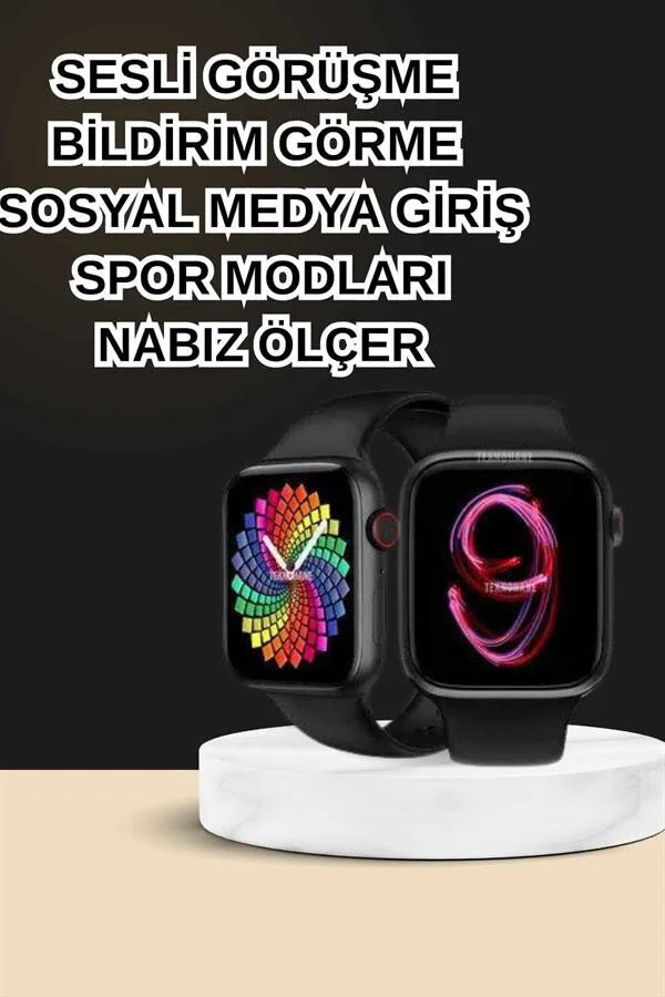 Dokunmatik Akıllı Saat & ANC Kulaklık - Dokunmatik Kontrol, Suya Dayanıklı, 44mm Paslanmaz Çelik, Aktif Gürültü Engelleme