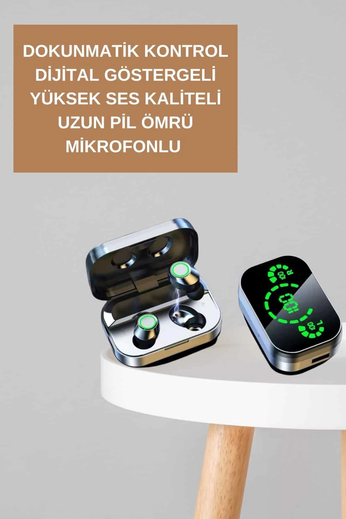 Dokunmatik Akıllı Saat Yeni Nesil Kulaklık Kampanyası ANC Özelliği Yüksek Ses Kaliteli