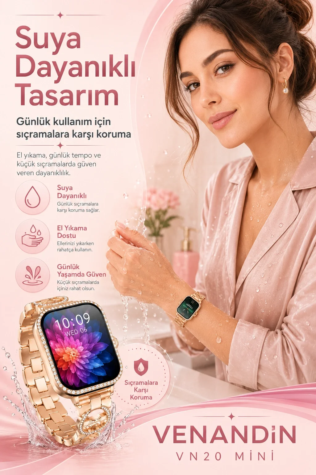 Dokunmatik Ekranlı Akıllı Saat Çoklu Kordon Setli Spor Takip Ve Günlük Kullanım Uyumlu