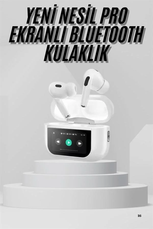 Dokunmatik Ekranlı Air Pro 2 ANC Kulaklık Kablosuz Çok Fonksiyonlu