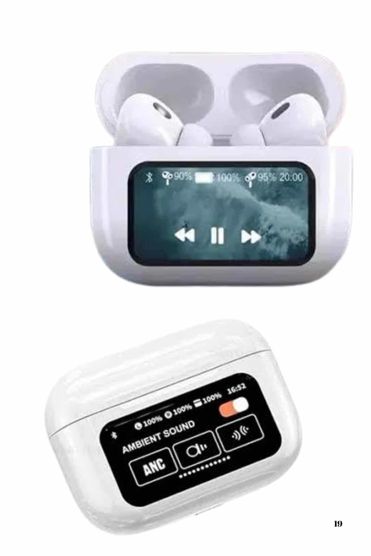 Dokunmatik Ekranlı Air Pro 2 ANC Kulaklık Kablosuz Çok Fonksiyonl