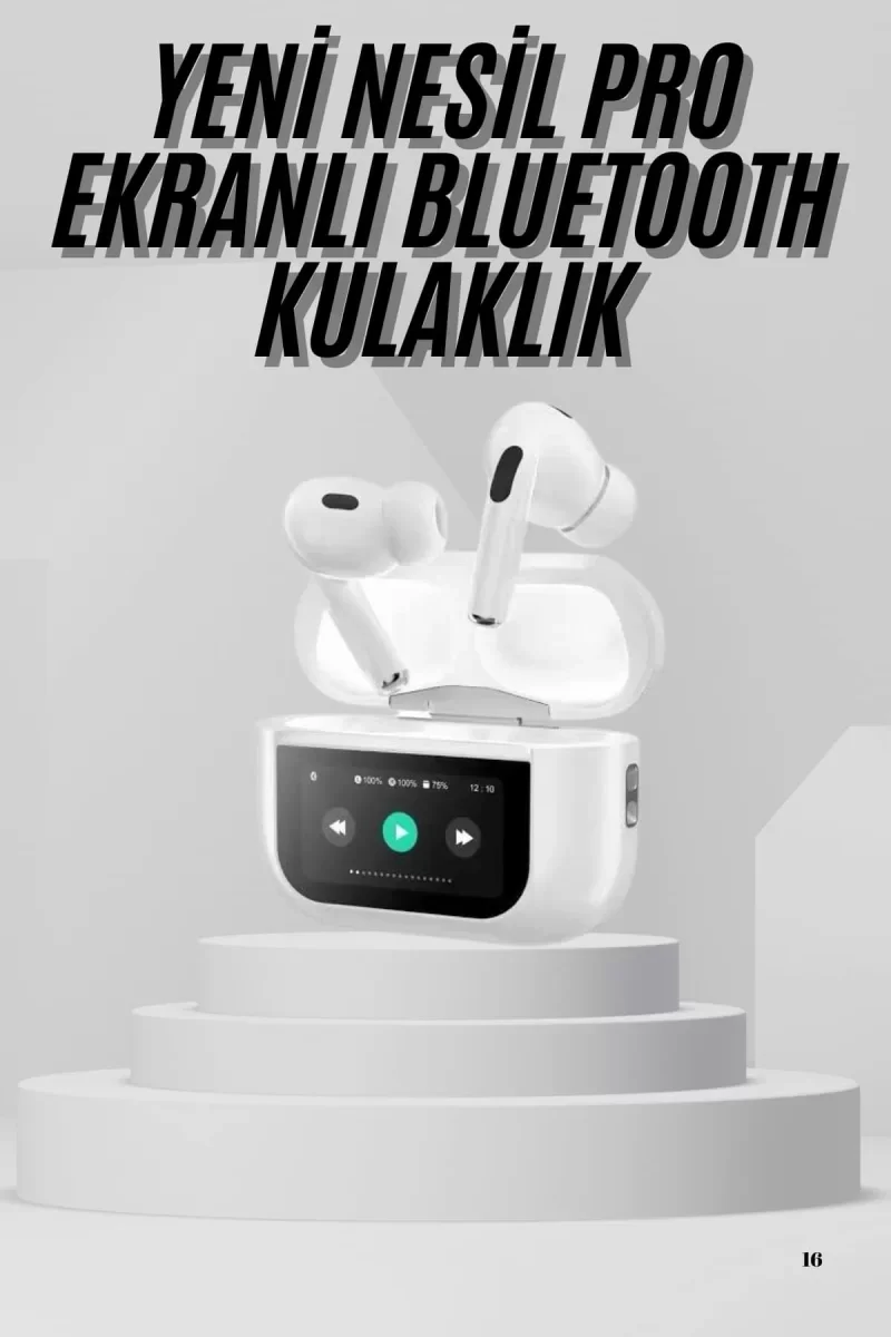 Dokunmatik Ekranlı Air Pro 2 ANC Kulaklık Kablosuz Çok Fonksiyonlu - Lisinya