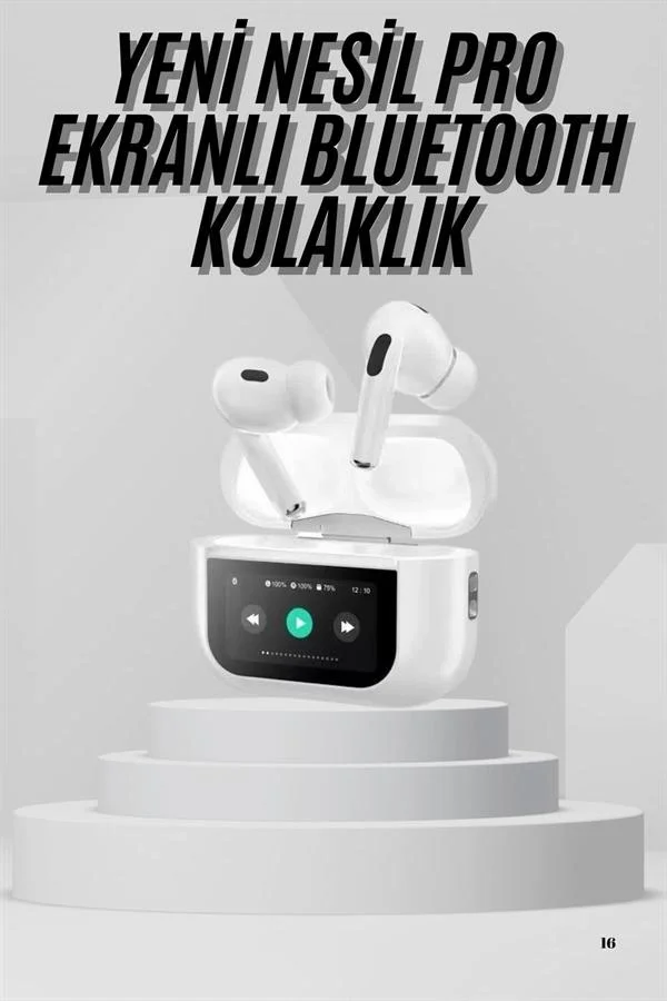 Dokunmatik Ekranlı Air Pro 2 ANC Kulaklık Kablosuz Çok Fonksiyonlu