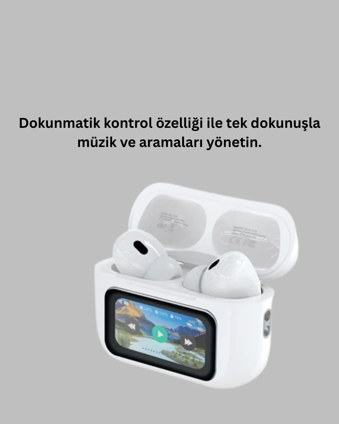 Dokunmatik Ekranlı Bluetooth Kulaklık ANC Gürültü Önleme Suya Dayanıklı Yeni Nesil