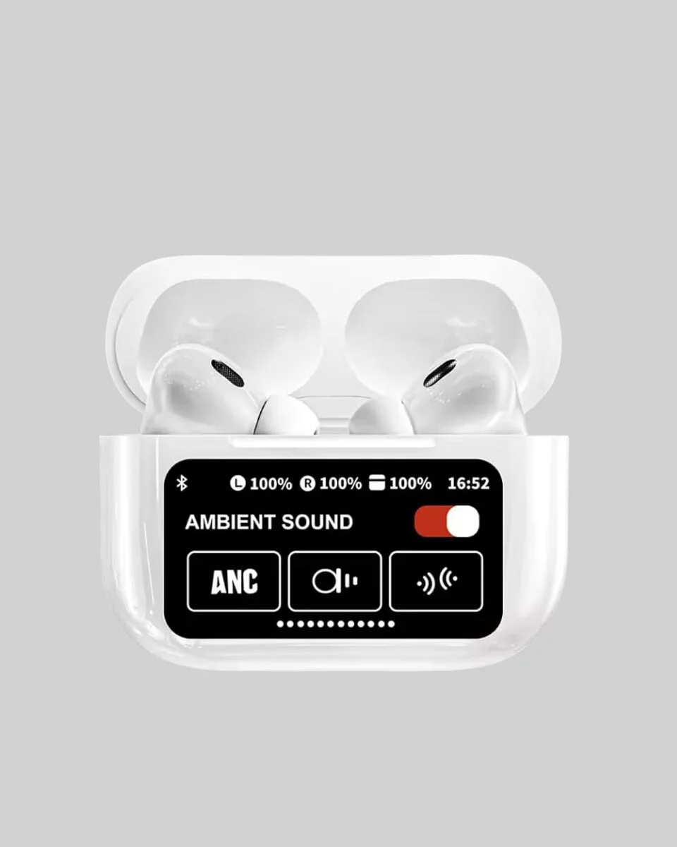 Dokunmatik Ekranlı Bluetooth Kulaklık – ANC Suya Dayanıklı Powerbank Kutulu