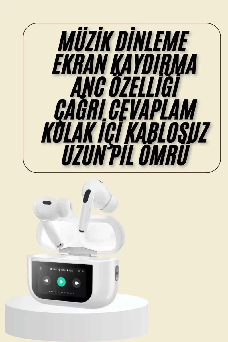 Dokunmatik Ekranlı Bluetooth Kulaklık TWS İOS Android Tüm Telefonlara Uyumlu Kulaklık - Lisinya