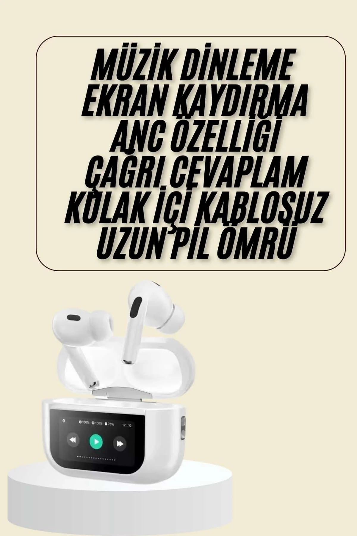 Dokunmatik Ekranlı Bluetooth Kulaklık TWS İOS Android Tüm Telefonlara Uyumlu Kulaklık Dokunmatik Ekranlı Bluetooth Kulaklık TWS İOS Android Tüm Telefonlara Uyumlu Kulaklık