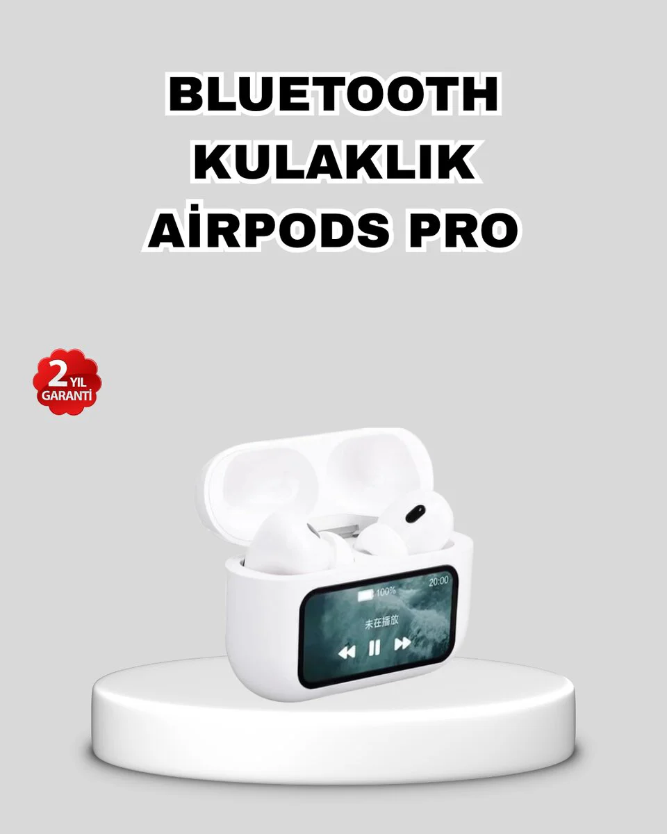 Dokunmatik Ekranlı Bluetooth Kulaklık ANC Su Dayanıklı + Powerbank Kutulu – 2 in 1 Şarj ve Gürültü Önleme