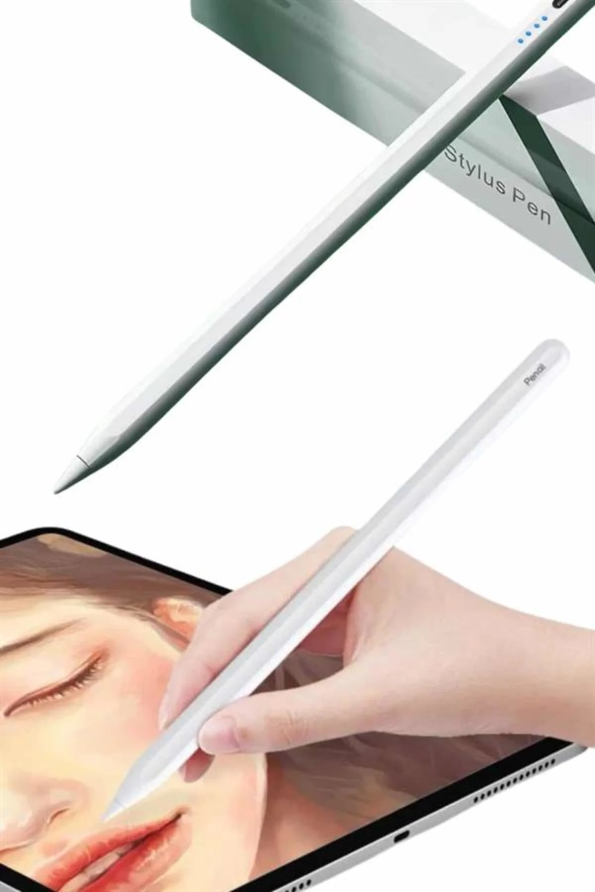 Dokunmatik Kalem Tablet Kalemi Çizim Stylus Kalem Yedek Uçlu - Li