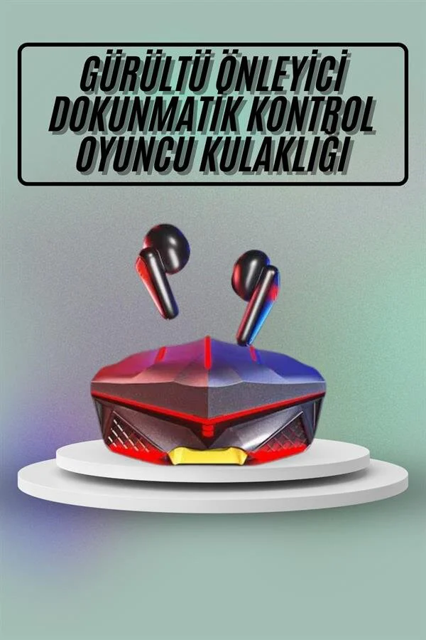 Dokunmatik Kontrol TWS Işıklı Kulaklık Kablosuz Oyuncu Kulaklığı - 0 Gecikme ve 32 LED Işık