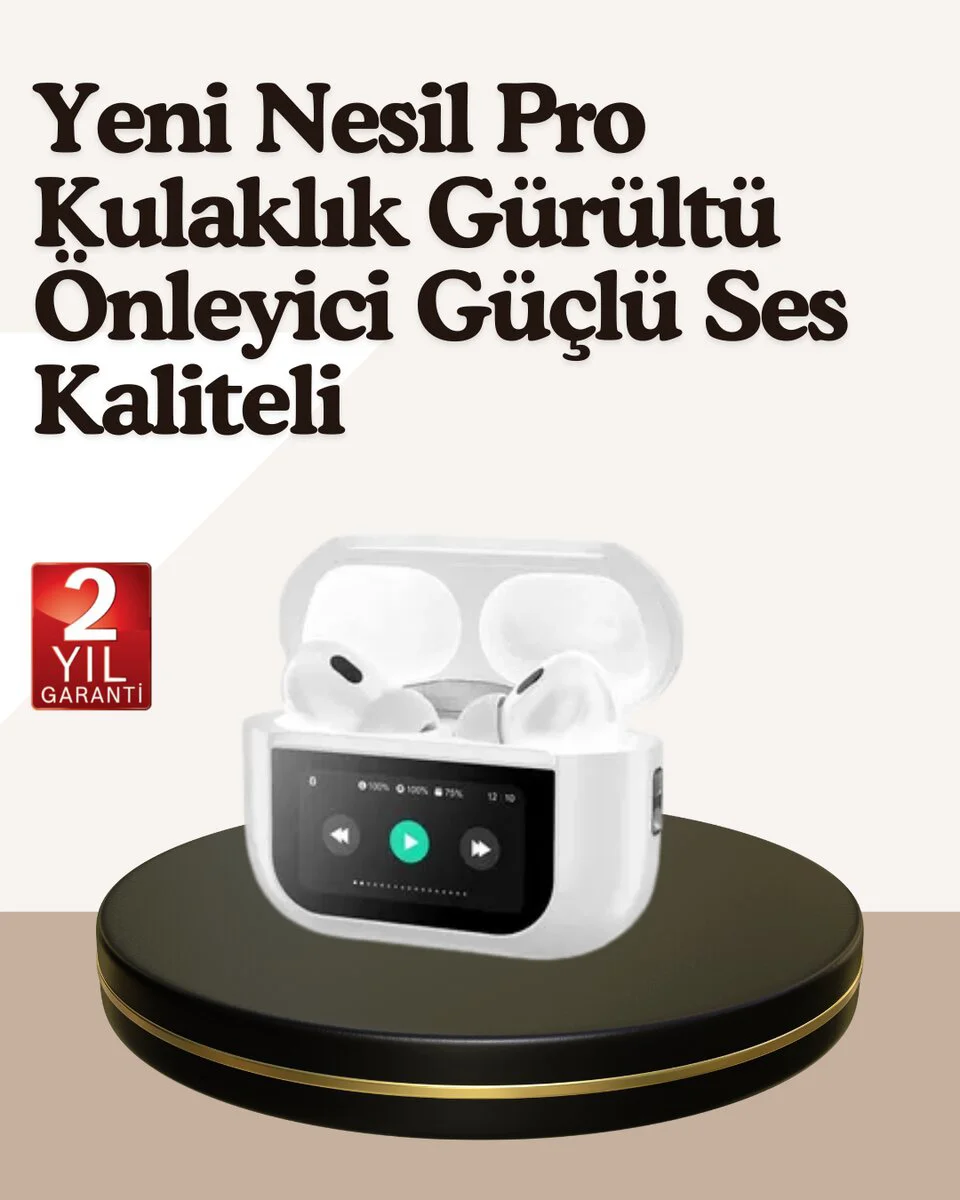 Dokunmatik Kontrollü Gürültü Önleyici Bluetooth Kulaklık - Şarj Göstergeli ANC