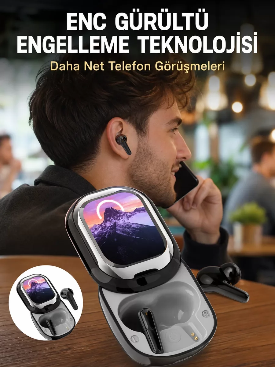 Dokunmatik Kontrollü Bluetooth Kulaklık – Pods Fine Uyumlu ve ENC Destekli