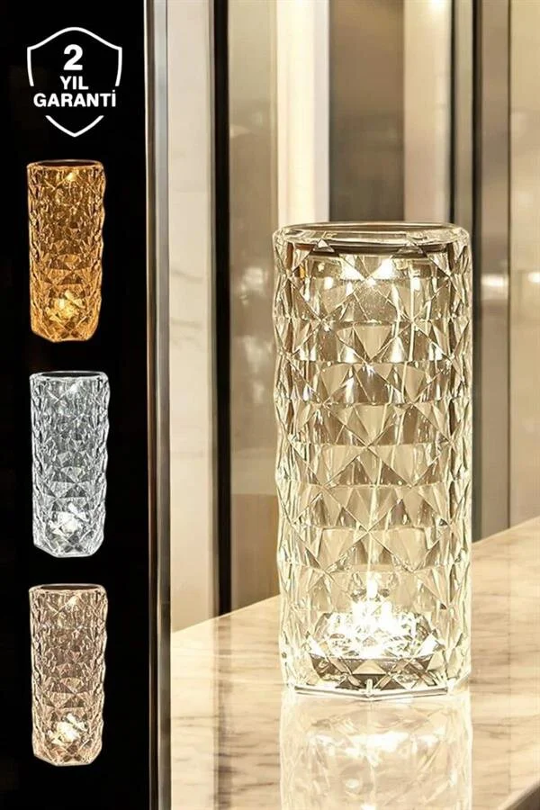 Dokunmatik Kristal Gece Lambası - Akıllı LED Aydınlatma ve Hediye Seçeneği
