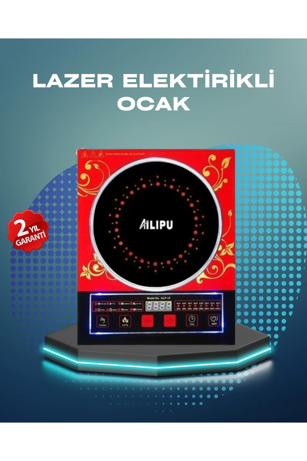 Dokunmatik LED Ekranlı İndüksiyon Ocak 8 Fonksiyonlu